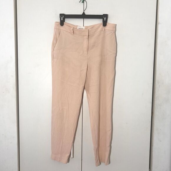 Sezane 2 Piece Pantsuit Women’s 40 Jacket Pants Blush Pink Crepe - Picture 7 of 16